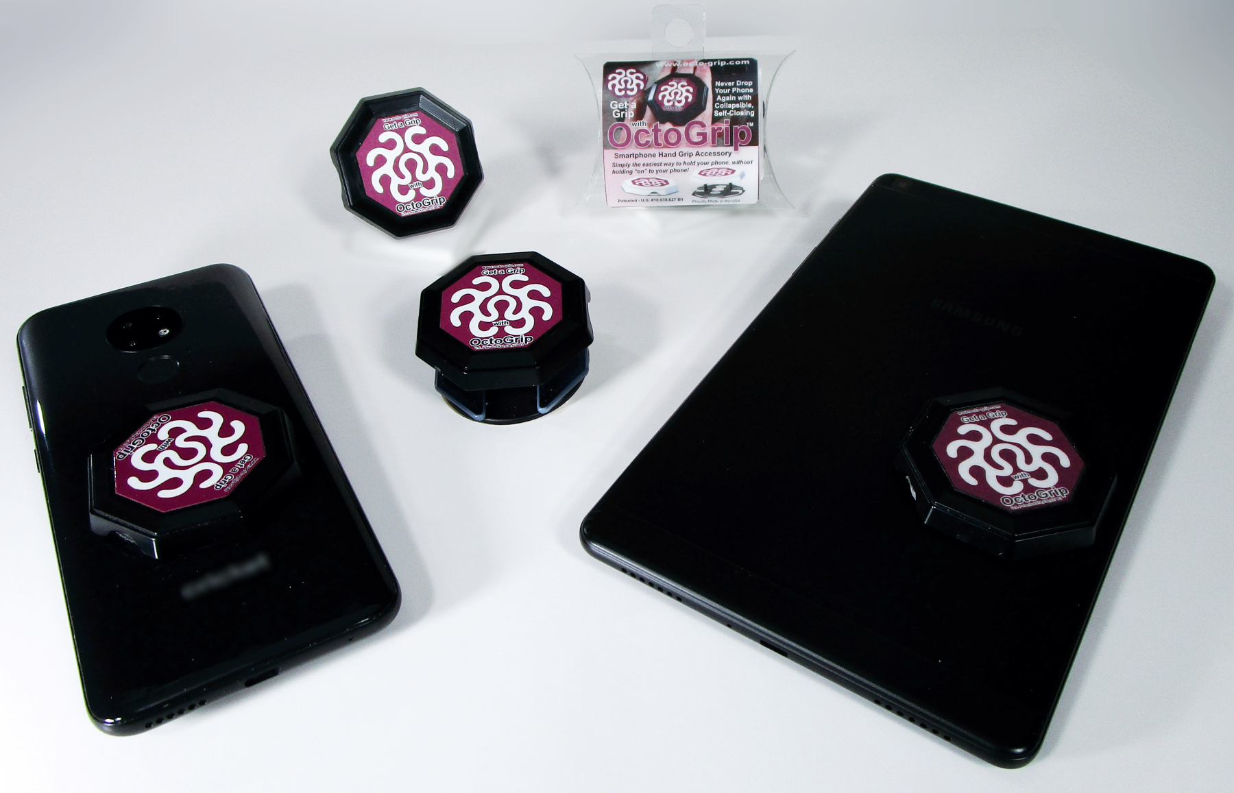 Octo-Grip works with phone and tablets