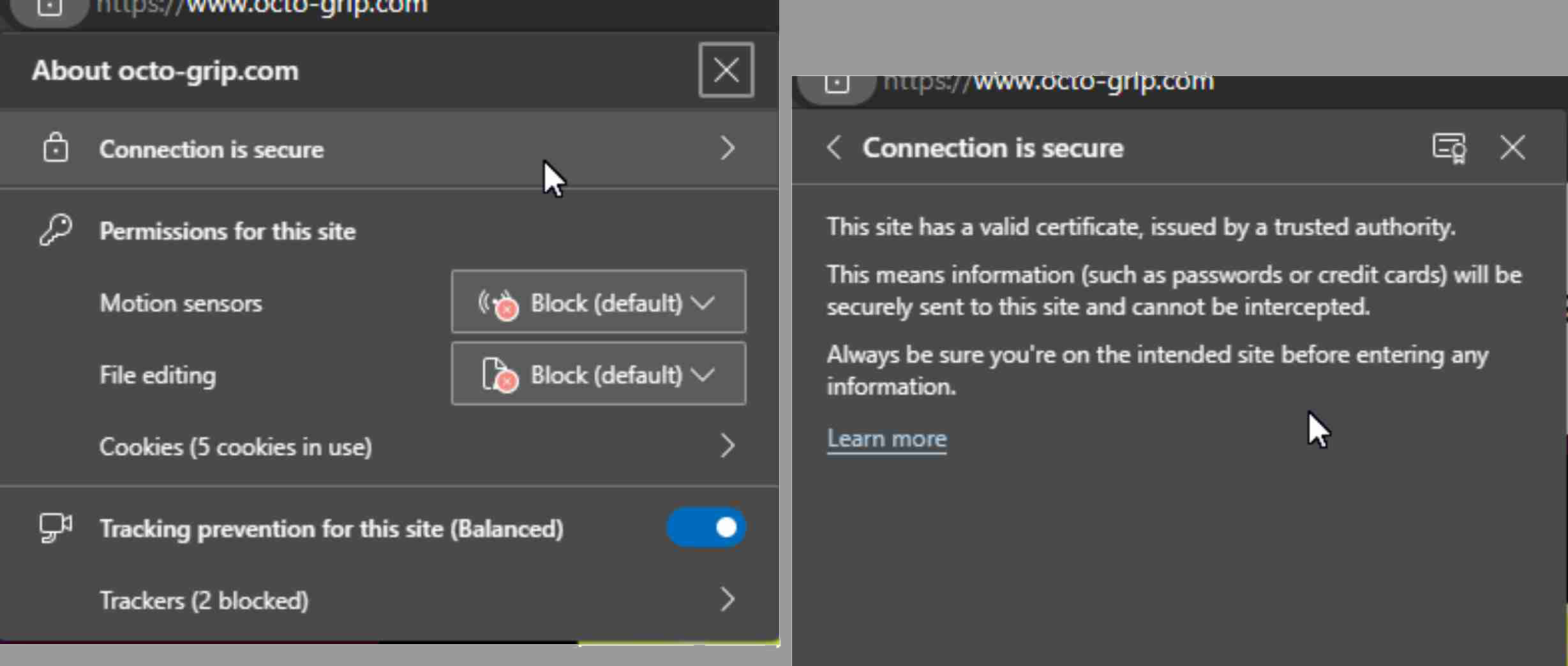 Our site is secure and encrypted by trusted security authorities